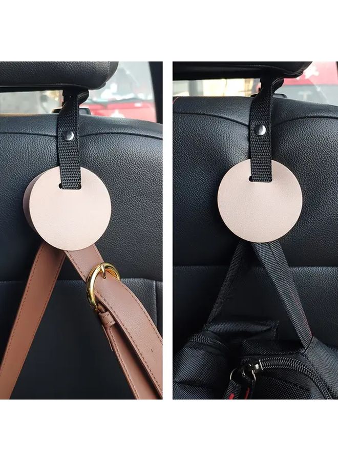 4pcs Pink Car Backrest Hooks Hidden Multi Functional Storage For Rear Seats - Image 4